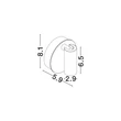 Aplica de perete NovaLuce MAGLO metal, negru, LED, 2W, 2700-3300-4000K, 90Lm - 9011931