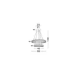Pendul NovaLuce ALARO metal, auriu, LED, 69W, 4565lm, 3000K - NL-9019727