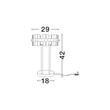 Veioza NovaLuce ΚΕΖΟ metal, sticla, auriu, transparent, LED, 23W, 3500K, 1380Lm - 9019746