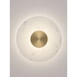 Aplica de perete NovaLuce MARZIO metal, imitatie alabastru, alb, auriu, LED, 10W, 3000K, 718Lm - 9019749