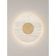Aplica de perete NovaLuce EMBER metal, piatra, auriu, bej, LED, 14W, 3000K, 927Lm - 9019753