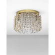 Plafoniera NovaLuce CELYSIA metal, cristal, auriu, LED, 34W, 3500K, 2358 Lm - NL-9019764