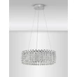 Pendul NovaLuce CELYSIA metal, cristal, gri, transparent, LED, 47W, 3500K, 3682 Lm - NL-9019765