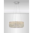 Pendul NovaLuce CELYSIA metal, cristal, gri, transparent, LED, 47W, 3500K, 3682 Lm - NL-9019765