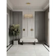 Pendul NovaLuce CELYSIA metal, cristal, auriu, transparent, LED, 47W, 3500K, 3682 Lm - NL-9019766