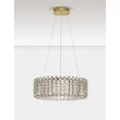 Pendul NovaLuce CELYSIA metal, cristal, auriu, transparent, LED, 47W, 3500K, 3682 Lm - NL-9019766