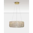 Pendul NovaLuce CELYSIA metal, cristal, auriu, transparent, LED, 47W, 3500K, 3682 Lm - NL-9019766