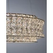 Pendul NovaLuce CELYSIA metal, cristal, crom, transparent, LED, 56W, 3500K, 4592 Lm - NL-9019773