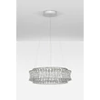 Pendul NovaLuce CELYSIA metal, cristal, crom, transparent, LED, 56W, 3500K, 4592 Lm - NL-9019773