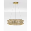 Pendul NovaLuce CELYSIA metal, cristal, auriu, transparent, LED, 56W, 3500K, 4592 Lm - NL-9019774