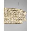 Pendul NovaLuce CELYSIA metal, cristal, auriu, transparent, LED, 56W, 3500K, 4592 Lm - NL-9019774