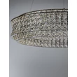 Pendul NovaLuce CELYSIA metal, cristal, crom, transparent, LED, 74W, 3500K, 5920 Lm - NL-9019775