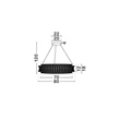 Pendul NovaLuce CELYSIA metal, cristal, auriu, transparent, LED, 74W, 3500K, 5920 Lm - NL-9019776
