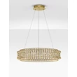 Pendul NovaLuce CELYSIA metal, cristal, auriu, transparent, LED, 74W, 3500K, 5920 Lm - NL-9019776