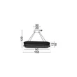 Pendul NovaLuce CELYSIA metal, cristal, crom, transparent, LED, 74W, 3500K, 5714 Lm - NL-9019777