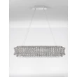 Pendul NovaLuce CELYSIA metal, cristal, crom, transparent, LED, 74W, 3500K, 5714 Lm - NL-9019777