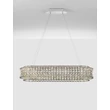 Pendul NovaLuce CELYSIA metal, cristal, crom, transparent, LED, 74W, 3500K, 5714 Lm - NL-9019777