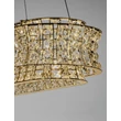 Pendul NovaLuce CELYSIA metal, cristal, auriu, transparent, LED, 74W, 3500K, 5714 Lm - NL-9019778