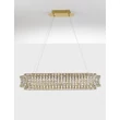 Pendul NovaLuce CELYSIA metal, cristal, auriu, transparent, LED, 74W, 3500K, 5714 Lm - NL-9019778