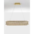 Pendul NovaLuce CELYSIA metal, cristal, auriu, transparent, LED, 74W, 3500K, 5714 Lm - NL-9019778