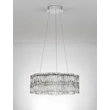 Pendul NovaLuce NUVIA metal, cristal, crom, transparent, LED, 34W, 3500K, 2040 Lm - NL-9019781