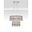 Pendul NovaLuce NUVIA metal, cristal, crom, transparent, LED, 56W, 3500K, 4119 Lm - NL-9019782