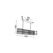 Pendul NovaLuce NUVIA metal, cristal, crom, transparent, LED, 34W, 3500K, 2619 Lm - NL-9019783