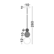 Pendul NovaLuce MARIS metal, piatra, lemn, sticla,  bej, maro, opal, G9 - 9019802