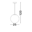 Pendul NovaLuce SERITA metal, imitatie alabastru, auriu, E27 - 9019810