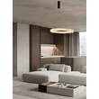 Pendul NovaLuce VASTER metal, imitatie alabastru, negru, alb, LED, 36W, 3000K, 2149Lm - 9019812