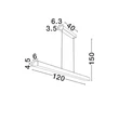 Pendul NovaLuce VASTER metal, imitatie alabastru, auriu, LED, 36W, 3000K, 1906Lm - 9019813