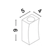 Aplica de perete exterioara NovaLuce Dewei metal, plastic, alb, LED, 3000K, 2x2W, 400lm, IP54 - NL-9026118