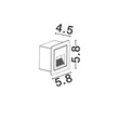 Lampa incastrata exterior NovaLuce MONO metal, negru, LED, 3W, 70lm, 3000K, IP65 - NL-9026145