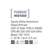 Aplica de perete exterioara NovaLuce Fungo metal, sticla, alb, LED, 3000K, 12W, 720lm, IP65 - NL-9027202