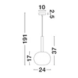 Pendul NovaLuce AMELIA metal, sticla, auriu, transparent, G9 - NL-9028829