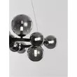 Pendul NovaLuce ODILLIA metal, sticla, negru, fumuriu, G9 - NL-9028855