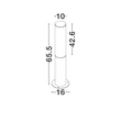 Lampadar exterior NovaLuce IMAN metal, acril, negru, transparent, LED, 18W, 2054lm, 3000K, IP65 - NL-9030106