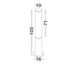 Lampadar exterior NovaLuce IMAN metal, acril, negru, transparent, LED, 25W, 3037lm, 3000K, IP65 - NL-9030107