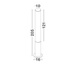 Lampadar exterior NovaLuce IMAN metal, acril, negru, transparent, LED, 43W, 4785lm, 3000K, IP65 - NL-9030108