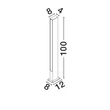 Lampadar exterior NovaLuce STOR metal, acril, negru, alb, LED, 17W, 989lm, 3000K, IP65 - NL-9030112