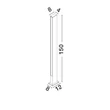 Lampadar exterior NovaLuce STOR metal, acril, negru, alb, LED, 23W, 1397lm, 3000K, IP65 - NL-9030113