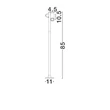 Lampadar exterior NovaLuce DARMA metal, negru, LED, 7W, 429lm, 3000K, IP65 - NL-9030115
