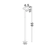 Lampadar exterior NovaLuce DARMA metal, maro, LED, 7W, 429lm, 3000K, IP65 - NL-9030116
