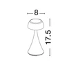 Veioza exterioara NovaLuce YCRO metal, plastic, antracit, alb, LED, 2W, 60lm, 3000K, IP54 - NL-9030138