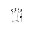 Aplica de perete exterioara NovaLuce BOXY metal, sticla, antracit, LED, 3W, 157lm, 3000K, IP65 - NL-9030148