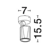 Aplica de perete exterioara NovaLuce SPY metal, sticla, negru, transparent, GU10, IP65 - NL-9030154
