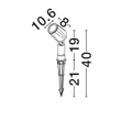 Lampa decor exterior NovaLuce SPY metal, sticla, negru, transparent, GU10, IP65 - NL-9030155