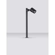 Lampadar exterior NovaLuce SPY metal, sticla, negru, transparent, GU10, IP65 - NL-9030156