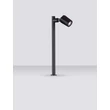 Lampadar exterior NovaLuce SPY metal, sticla, negru, transparent, GU10, IP65 - NL-9030156
