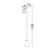Lampadar exterior NovaLuce SPY metal, sticla, negru, transparent, GU10, IP65 - NL-9030157
